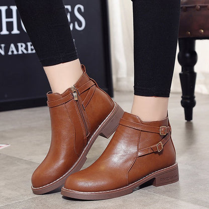 Bottines Chic Urbain en Cuir