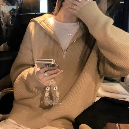 Pull Zippé Élégance Moderne