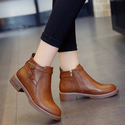 Bottines Chic Urbain en Cuir