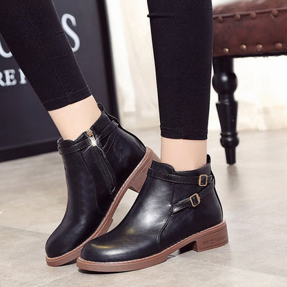 Bottines Chic Urbain en Cuir